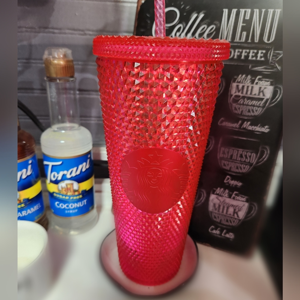 🚫SOLD🚫Pink starbucks studded tumbler
